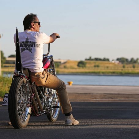 Thunderbike Harley Davidson 30 Years Panhead Chopper Shooting Custombike Foto Ben Ott 30