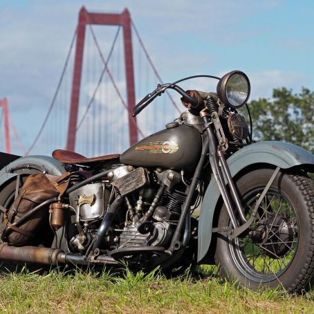 Thunderbike Harley Davidson Knucklehead Shooting Custombike Foto Ben Ott 24